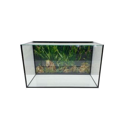 60x30x35cm-es akvárium, csúszó üvegtetővel, poszter hátlappal